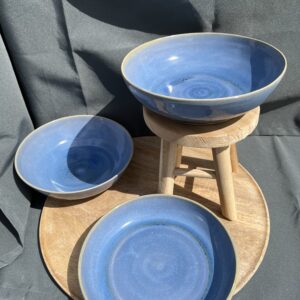 Assiette creuse bleu